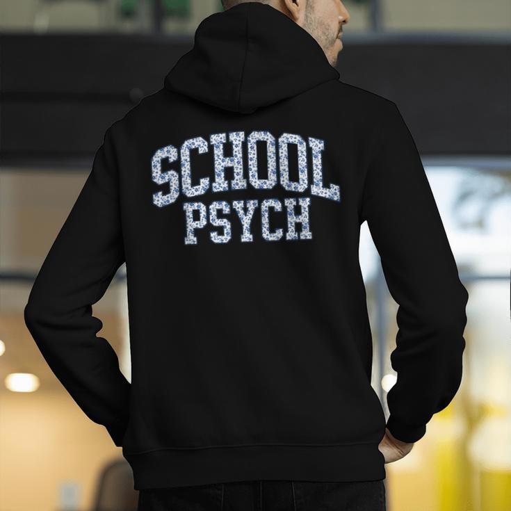 Cute Wildflower School Psych Teacher School Psychologist Men's Hoodie Back Print, funny gift Cute Wildflower School Psych Teacher School Psychologist Men's Hoodie Back Print, funny gift