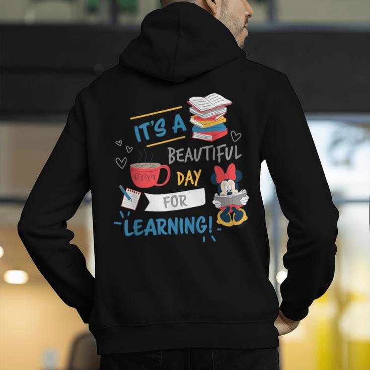 Disney Minnie Mouse Beautiful Day For Learning Teacher's Day Men's Hoodie Back Print, funny gift Disney Minnie Mouse Beautiful Day For Learning Teacher's Day Men's Hoodie Back Print, funny gift