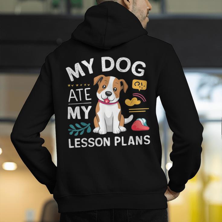 My Dog Ate My Lesson Plan Teacher Back To School Men's Hoodie Back Print, funny gift My Dog Ate My Lesson Plan Teacher Back To School Men's Hoodie Back Print, funny gift