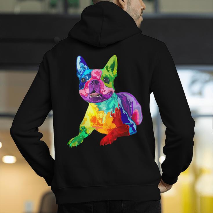 Dog Lover Boston Terrier Dog Colorful Boston Terrier Men Women Kids Men's Hoodie Back Print, funny gift