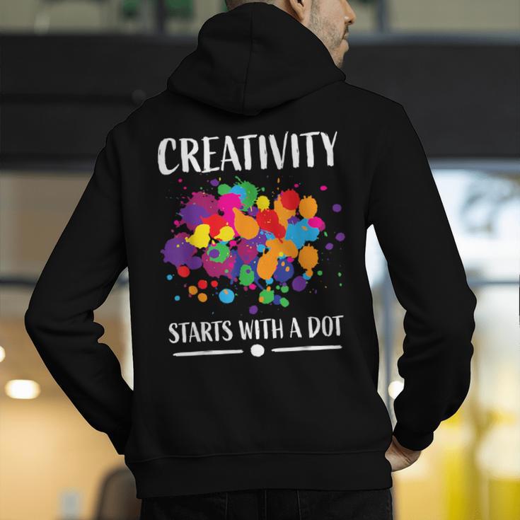 Dot Day Shirt Women Men Kids Girls Boys Teacher 2024 Dot Day Men's Hoodie Back Print, funny gift