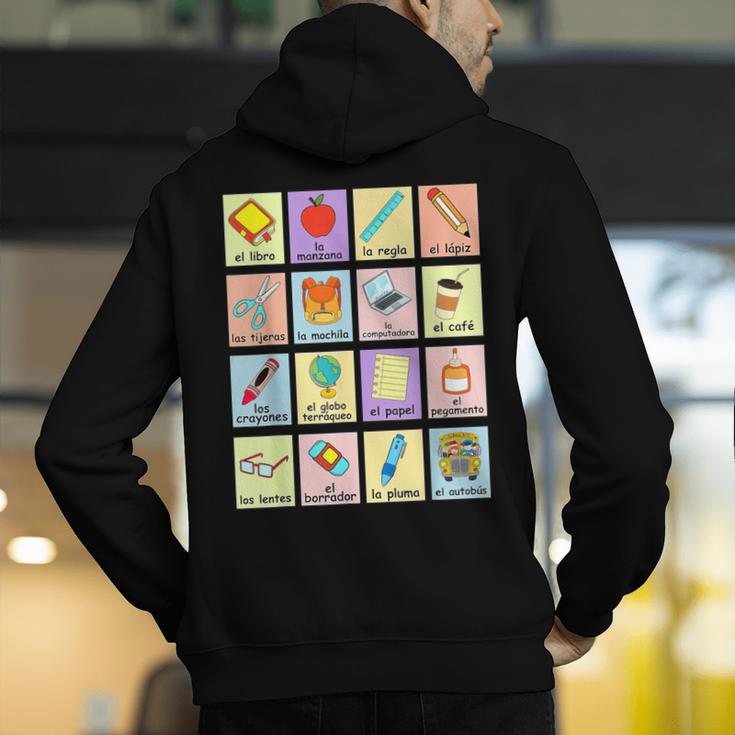 Dual Language Crew Bilingual Spanish Teacher Back To School For Men Women Men's Hoodie Back Print, funny gift Dual Language Crew Bilingual Spanish Teacher Back To School For Men Women Men's Hoodie Back Print, funny gift