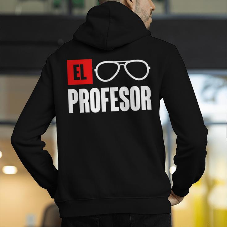 El Professor Money Costume Profesor Glasses Men Teacher Gift Men's Hoodie Back Print, funny gift El Professor Money Costume Profesor Glasses Men Teacher Gift Men's Hoodie Back Print, funny gift