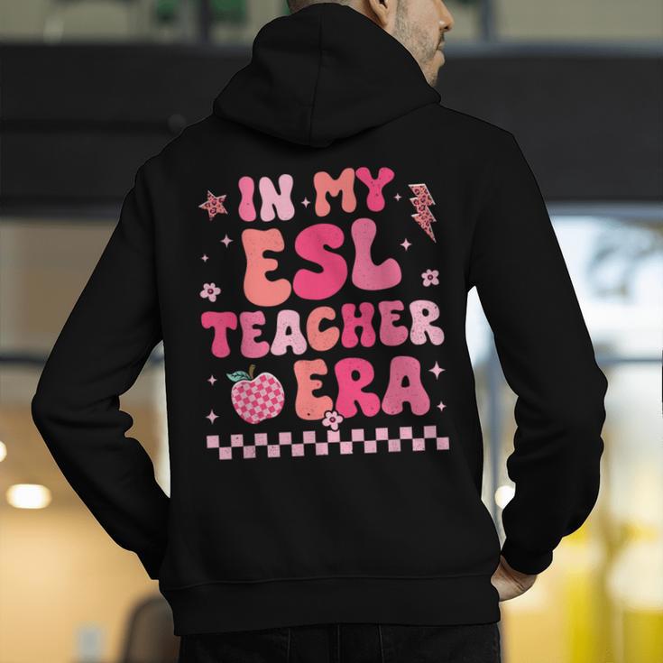 In My Esl Teacher Era Back To School ESL Teacher Groovy Men's Hoodie Back Print, Esl Teacher Hoodies, Groovy Teacher Hoodies, funny gift In My Esl Teacher Era Back To School ESL Teacher Groovy Men's Hoodie Back Print, Esl Teacher Hoodies, Groovy Teacher Hoodies, funny gift