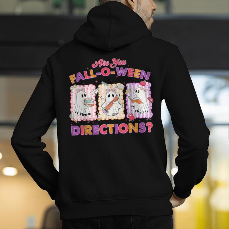 Are You Fall-O-Ween Directions Halloween Teacher Ghost Men's Hoodie Back Print, funny gift Are You Fall-O-Ween Directions Halloween Teacher Ghost Men's Hoodie Back Print, funny gift