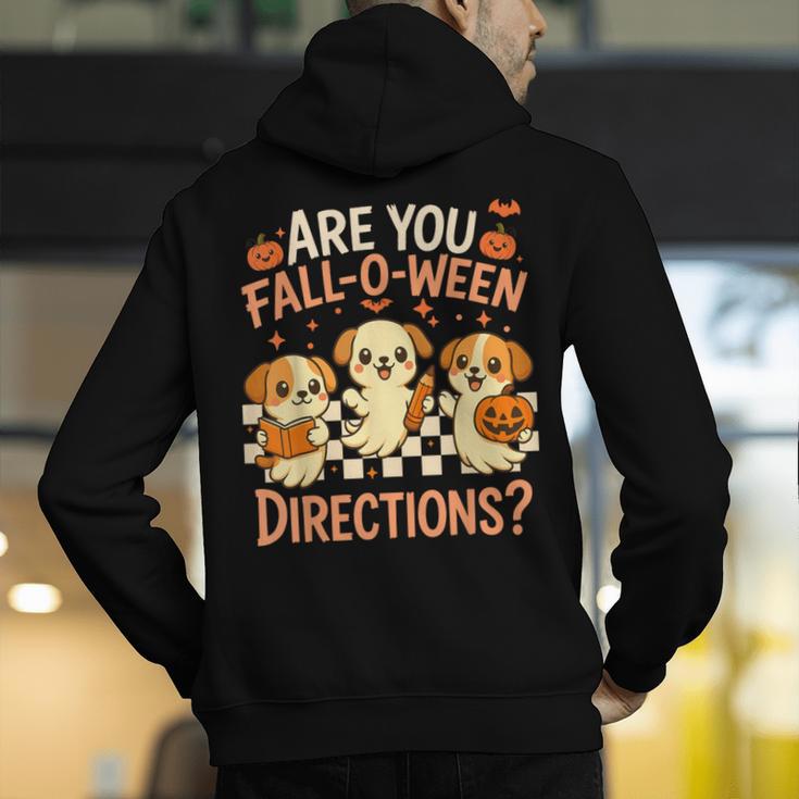 Are You Fall O Ween Directions Teacher Halloween Dog Ghost Men's Hoodie Back Print, funny gift Are You Fall O Ween Directions Teacher Halloween Dog Ghost Men's Hoodie Back Print, funny gift