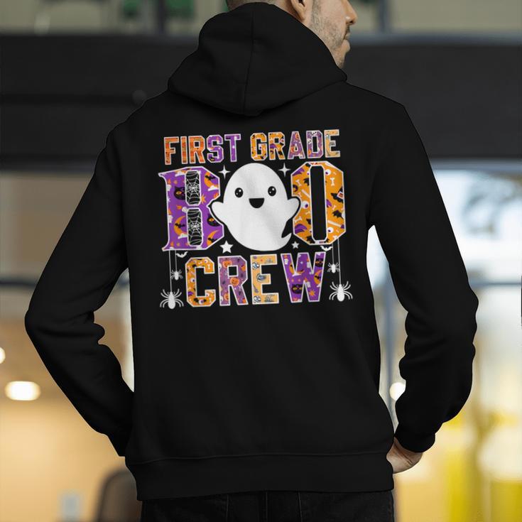 First Grade Boo Crew Teacher Student Halloween Costume Men's Hoodie Back Print, First Grade Teacher Hoodies, funny gift