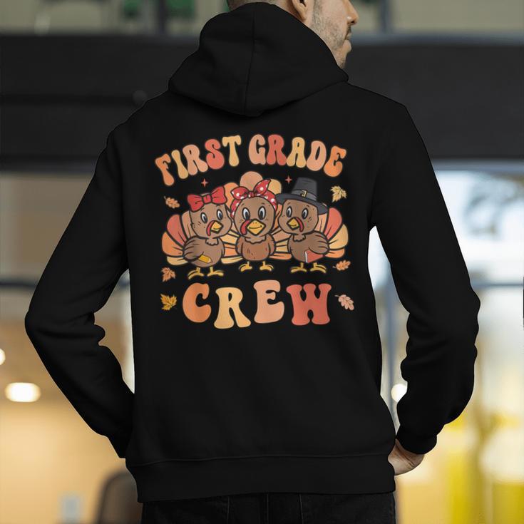 First Grade Crew Thanksgiving Fall Teacher 1st Grade Team Men's Hoodie Back Print, First Grade Teacher Hoodies, funny gift First Grade Crew Thanksgiving Fall Teacher 1st Grade Team Men's Hoodie Back Print, First Grade Teacher Hoodies, funny gift