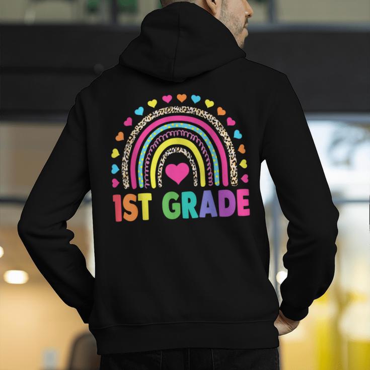 First Grade Rainbow Girls Boys Teacher Team 1st Grade Squad Men's Hoodie Back Print, First Grade Teacher Hoodies, funny gift First Grade Rainbow Girls Boys Teacher Team 1st Grade Squad Men's Hoodie Back Print, First Grade Teacher Hoodies, funny gift