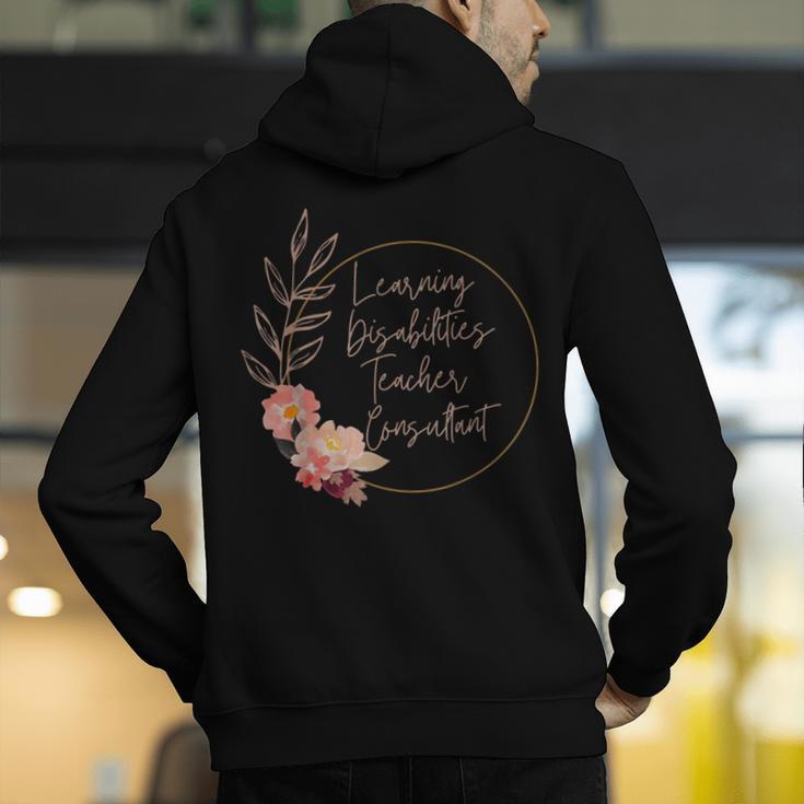 Floral Learning Disabilities Teacher Consultant SPED Teacher Men's Hoodie Back Print, funny gift Floral Learning Disabilities Teacher Consultant SPED Teacher Men's Hoodie Back Print, funny gift
