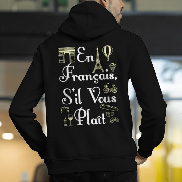 French Teacher En Francais S'Il Vous Plait End Of Year Men's Hoodie Back Print, funny gift French Teacher En Francais S'Il Vous Plait End Of Year Men's Hoodie Back Print, funny gift