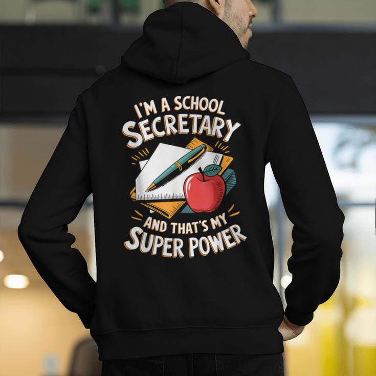 Front Office Teacher Admin Mother I'm A School Secretary Men's Hoodie Back Print, funny gift