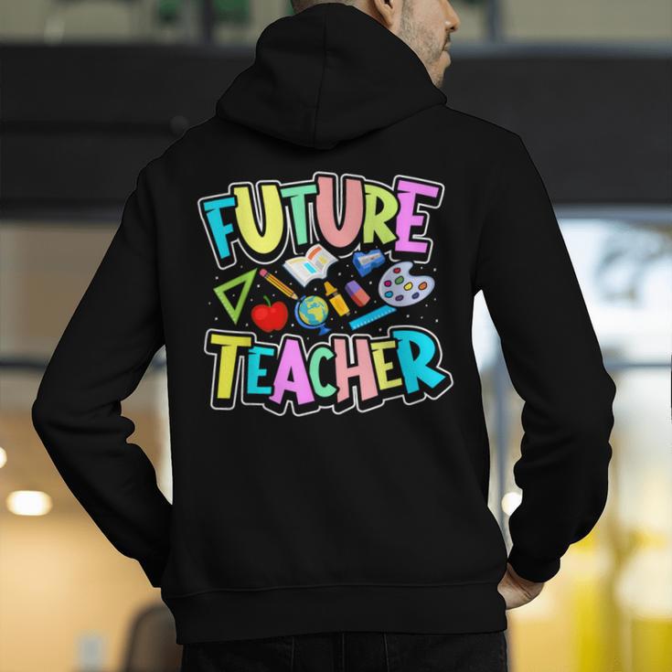 Future Teacher Kid's Career Men's Hoodie Back Print, Future Teacher Hoodies, funny gift