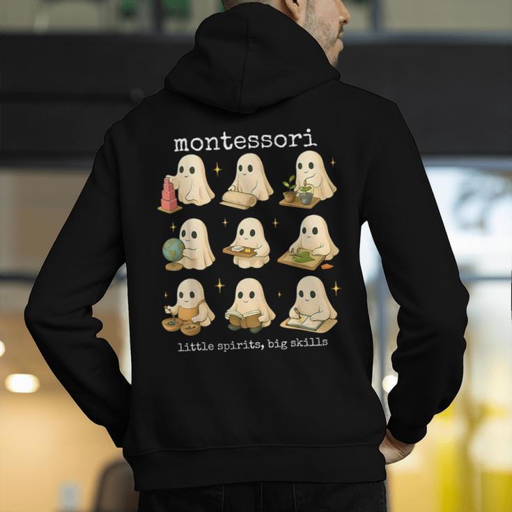 Ghosts Halloween Montessori Teacher Educator Costume Men's Hoodie Back Print, funny gift