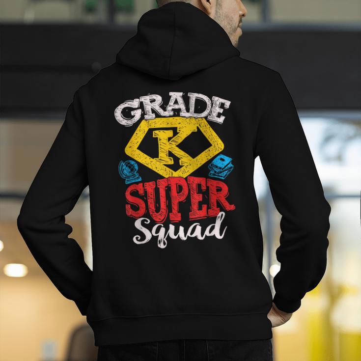 Grade K Super Squad Superhero Kindergarten Teacher Team Men's Hoodie Back Print, Super Teacher Hoodies, funny gift Grade K Super Squad Superhero Kindergarten Teacher Team Men's Hoodie Back Print, Super Teacher Hoodies, funny gift