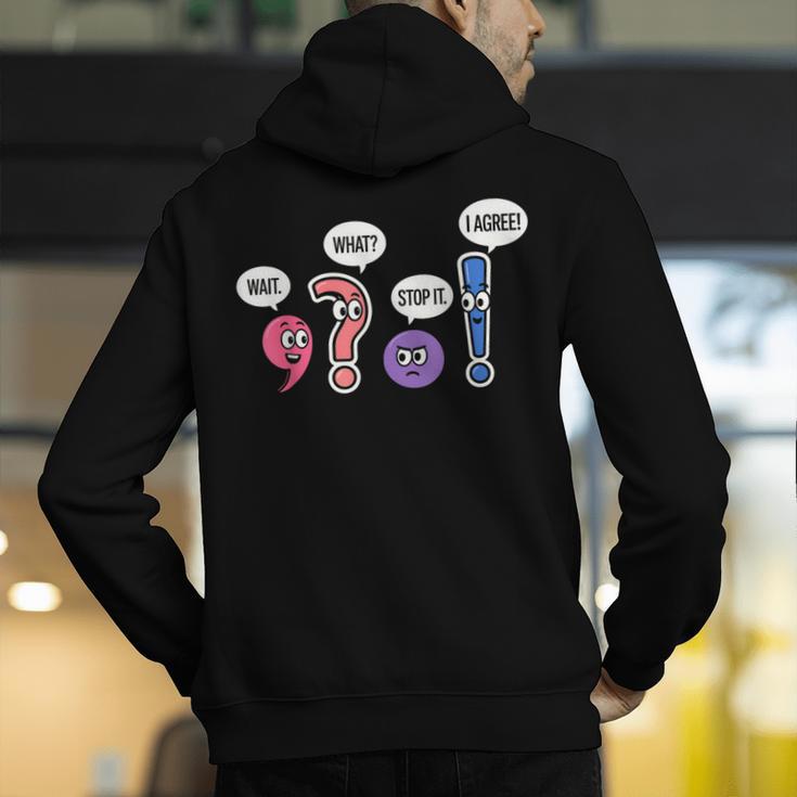 Grammar Teacher Wait What Stop It I Agree Humor Men's Hoodie Back Print, funny gift Grammar Teacher Wait What Stop It I Agree Humor Men's Hoodie Back Print, funny gift