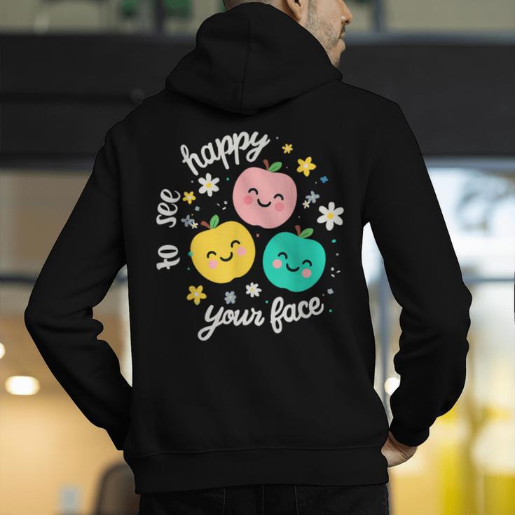 Groovy Happy To See Your Face Teacher School Appreciation Men's Hoodie Back Print, Groovy Teacher Hoodies, funny gift Groovy Happy To See Your Face Teacher School Appreciation Men's Hoodie Back Print, Groovy Teacher Hoodies, funny gift