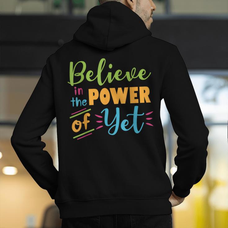 Growth Mindset Teacher Believe In The Power Of Yet Men's Hoodie Back Print, funny gift Growth Mindset Teacher Believe In The Power Of Yet Men's Hoodie Back Print, funny gift