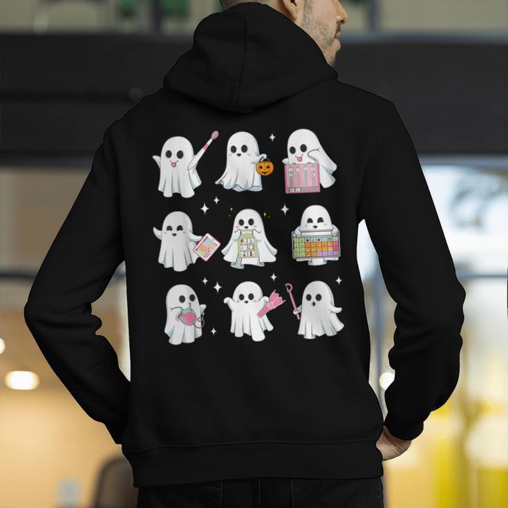 Halloween Ghost Speech Therapy SLP Fall Teacher Tee Men's Hoodie Back Print, funny gift Halloween Ghost Speech Therapy SLP Fall Teacher Tee Men's Hoodie Back Print, funny gift