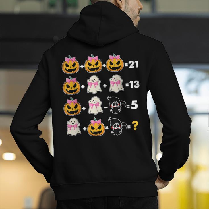 Halloween Math Teacher Men Women Order Of Operations Men's Hoodie Back Print, funny gift
