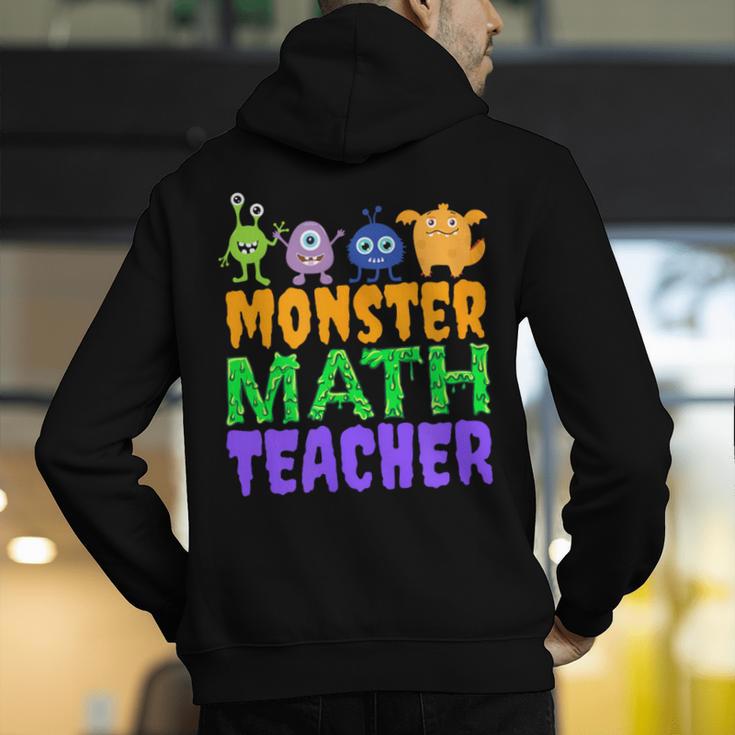 Halloween Monster Math Teacher Men Women Men's Hoodie Back Print, funny gift Halloween Monster Math Teacher Men Women Men's Hoodie Back Print, funny gift