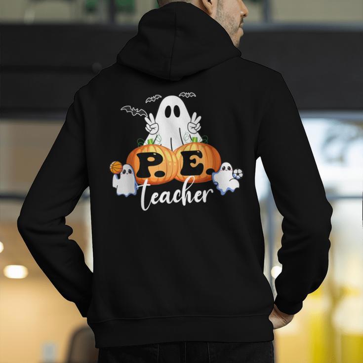 Halloween PE Teacher Ghosts Pumpkins Sports Lover Men's Hoodie Back Print, Pe Teacher Hoodies, funny gift Halloween PE Teacher Ghosts Pumpkins Sports Lover Men's Hoodie Back Print, Pe Teacher Hoodies, funny gift