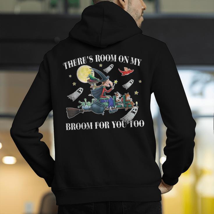 Halloween There's Room On My Broom For You Too Teacher Men's Hoodie Back Print, funny gift