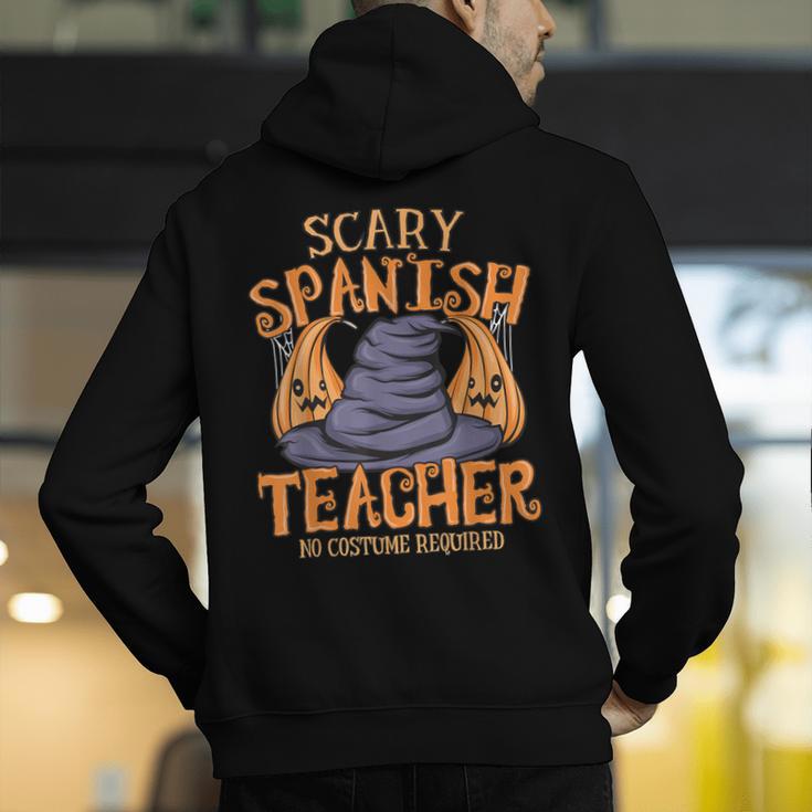 Halloween Scary Spanish Teacher No Costume Required For Men Women Men's Hoodie Back Print, funny gift Halloween Scary Spanish Teacher No Costume Required For Men Women Men's Hoodie Back Print, funny gift