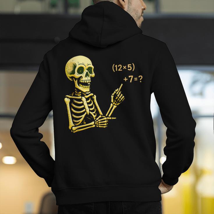 Halloween Teacher Six Seven 6 7 Skeleton Spooky Costume Men's Hoodie Back Print, funny gift Halloween Teacher Six Seven 6 7 Skeleton Spooky Costume Men's Hoodie Back Print, funny gift