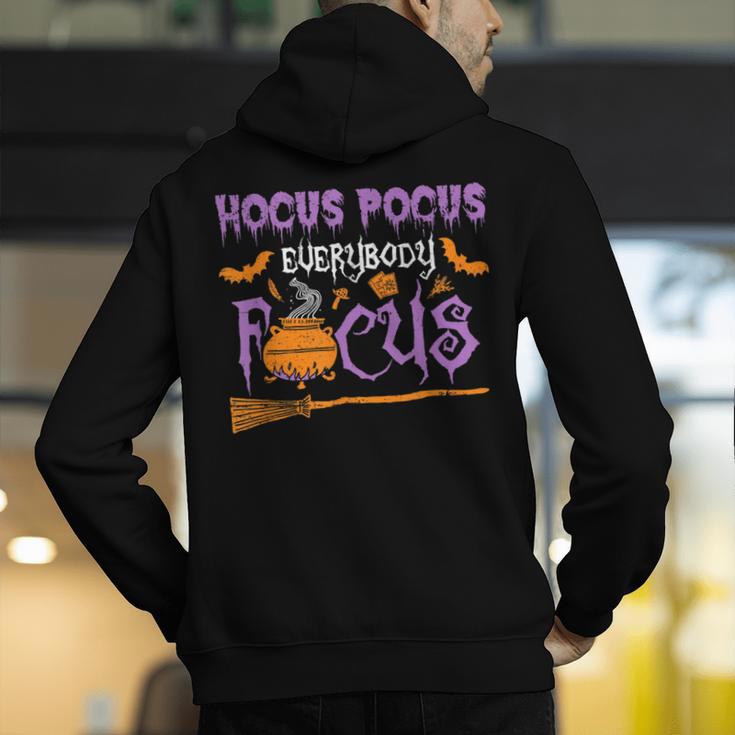 Halloween Teacher Or Student Hocus Pocus Everybody Focus For Men Women Kids Men's Hoodie Back Print, funny gift Halloween Teacher Or Student Hocus Pocus Everybody Focus For Men Women Kids Men's Hoodie Back Print, funny gift