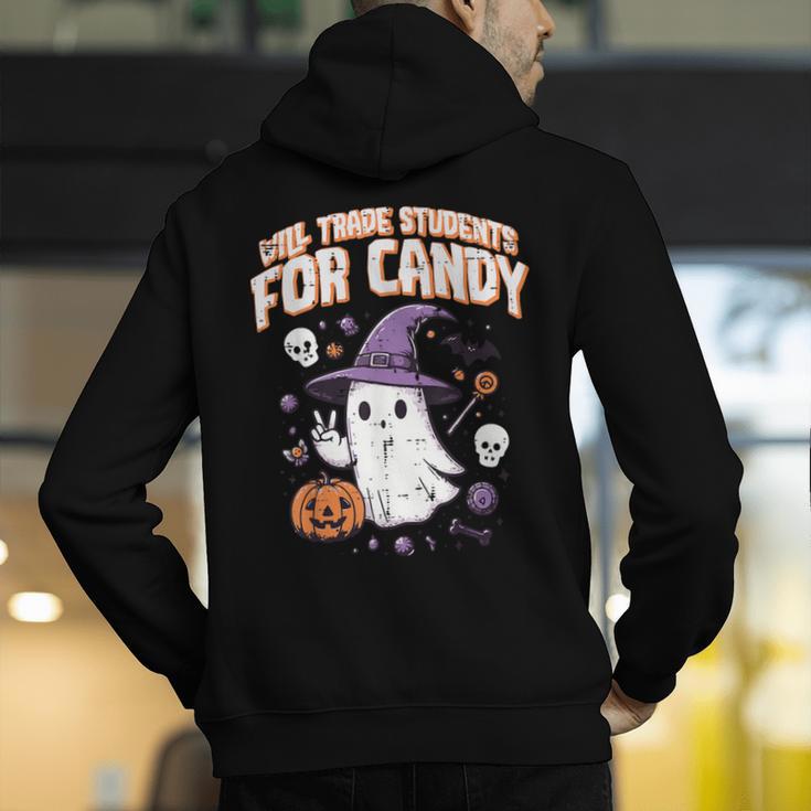 Halloween Teacher Trade Students For Candy Costume Women Men's Hoodie Back Print, funny gift Halloween Teacher Trade Students For Candy Costume Women Men's Hoodie Back Print, funny gift