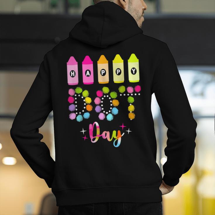 Happy Dot Day 2025 Teacher Kids Girls Colorful Polka Dot Day Men's Hoodie Back Print, funny gift Happy Dot Day 2025 Teacher Kids Girls Colorful Polka Dot Day Men's Hoodie Back Print, funny gift