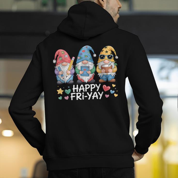 Happy Fri-Yay Teacher Fry Yay Friday Weekend Fri-Yay Men's Hoodie Back Print, funny gift