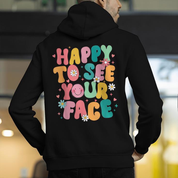 Happy To See Your Face Teacher Disco Ball Back To School Men's Hoodie Back Print, funny gift Happy To See Your Face Teacher Disco Ball Back To School Men's Hoodie Back Print, funny gift