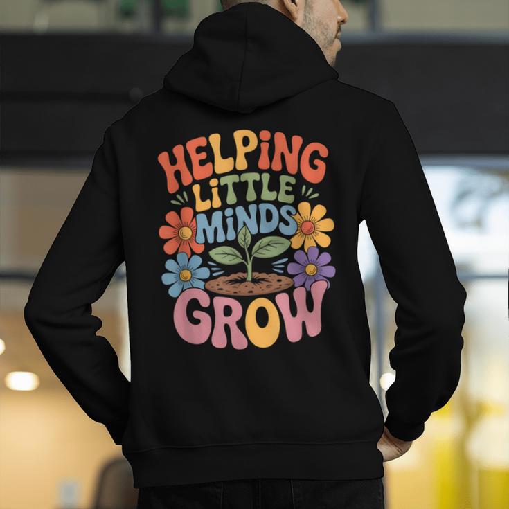 Helping Little Minds Grow Teacher First Day Back To School Men's Hoodie Back Print, funny gift Helping Little Minds Grow Teacher First Day Back To School Men's Hoodie Back Print, funny gift