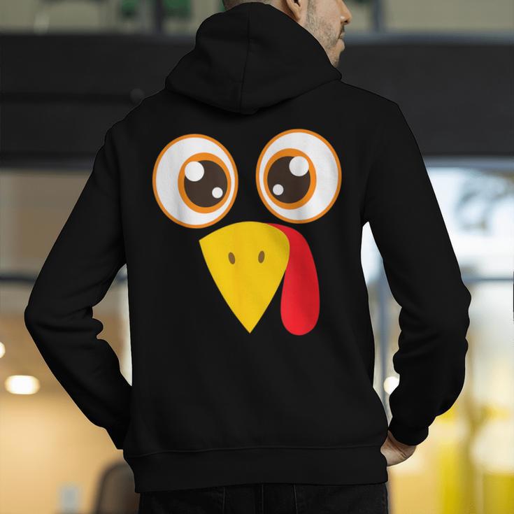 Hilarious Turkey Halloween Thanksgiving Teacher Nurse Men's Hoodie Back Print, funny gift