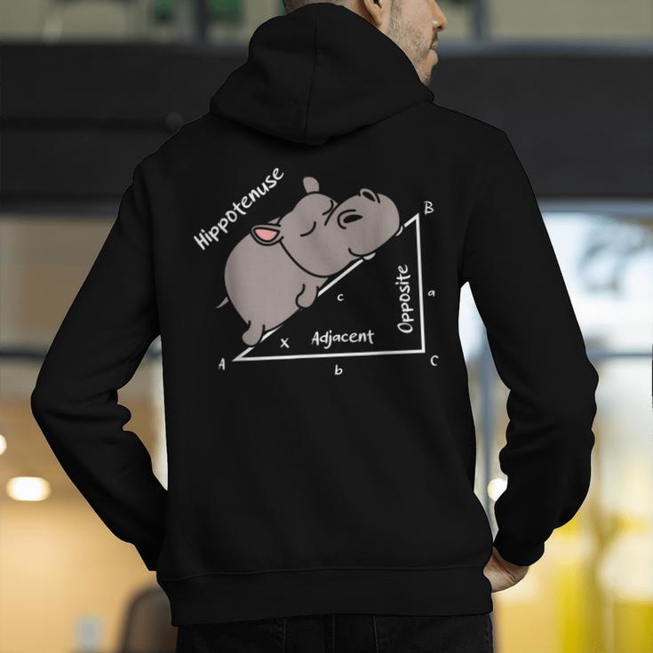 Hippotenuse Hippo Angle Function Hypotenuse Math Teacher Men's Hoodie Back Print, funny gift Hippotenuse Hippo Angle Function Hypotenuse Math Teacher Men's Hoodie Back Print, funny gift