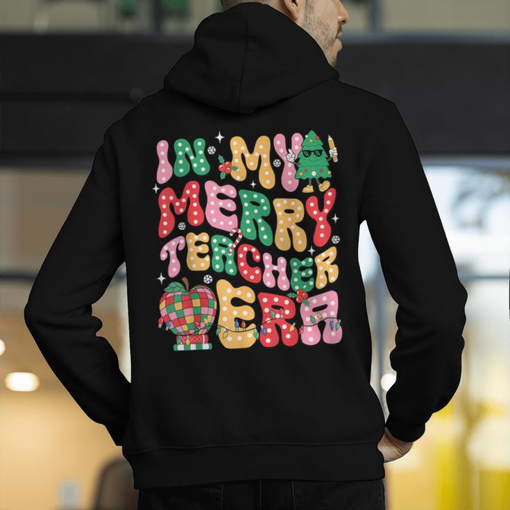 In My Holly Xmas Jolly Teacher Era Teacher Vibes Christmas Men's Hoodie Back Print, funny gift In My Holly Xmas Jolly Teacher Era Teacher Vibes Christmas Men's Hoodie Back Print, funny gift
