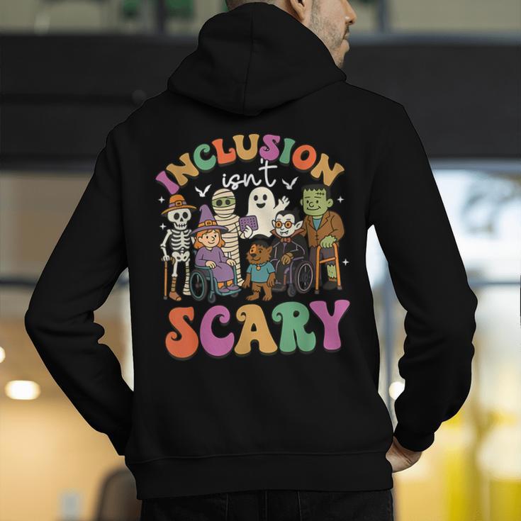 Inclusion Isn't Scary Ghost Mummy Halloween SLP Sped Teacher Men's Hoodie Back Print, funny gift