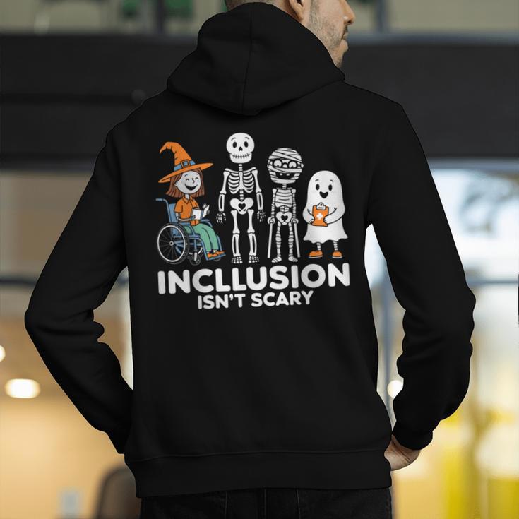 Inclusion Isn't Scary SLP Halloween Costume Sped Teacher Men's Hoodie Back Print, funny gift Inclusion Isn't Scary SLP Halloween Costume Sped Teacher Men's Hoodie Back Print, funny gift