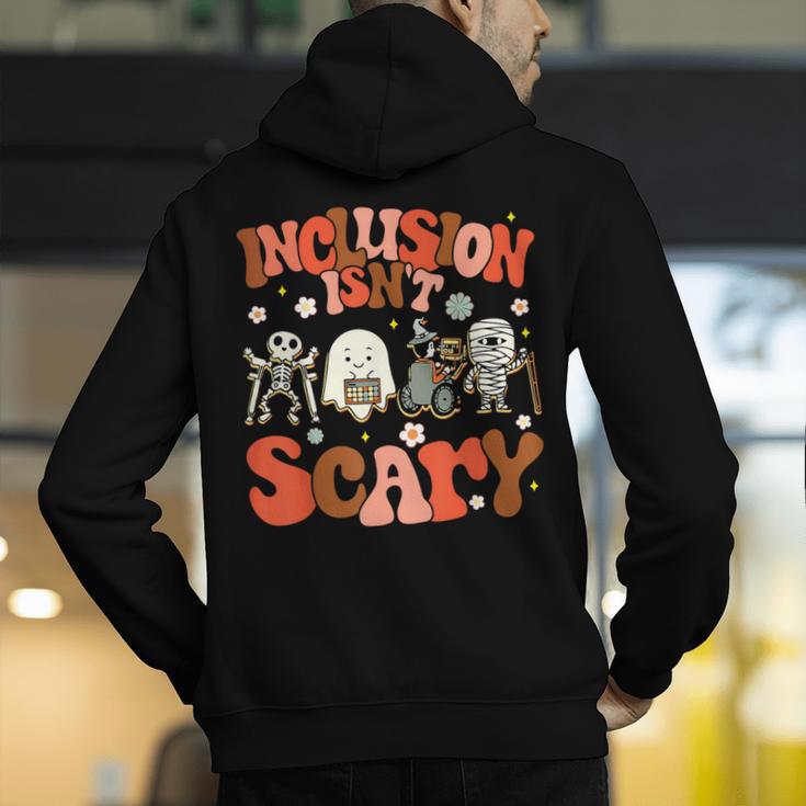 Inclusion Isn't Scary SLP Sped Teacher Halloween Men's Hoodie Back Print, funny gift Inclusion Isn't Scary SLP Sped Teacher Halloween Men's Hoodie Back Print, funny gift