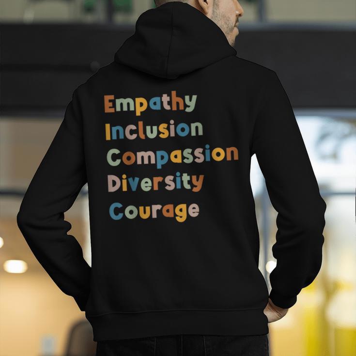 Inclusive Teacher Diversity Inclusion Empathy Teacher Team Men's Hoodie Back Print, funny gift Inclusive Teacher Diversity Inclusion Empathy Teacher Team Men's Hoodie Back Print, funny gift