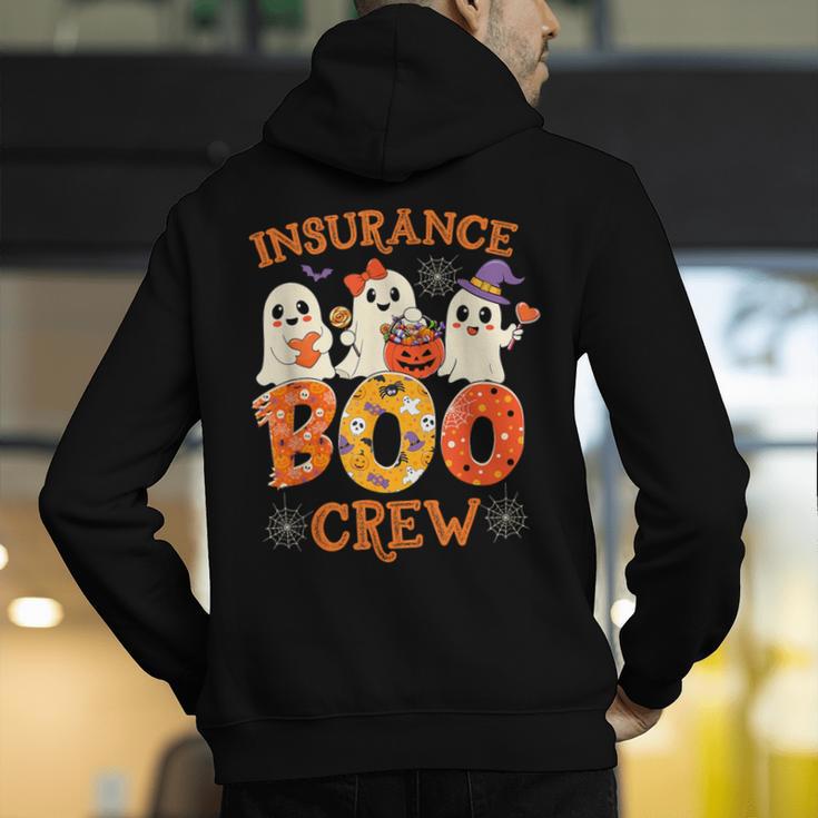Insurance Boo Crew Halloween Spooky Costume Teacher Men's Hoodie Back Print, funny gift