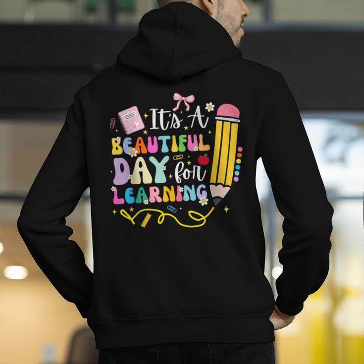 It's Beautiful Day For Learning Teacher Students Girls Boys Men's Hoodie Back Print, funny gift It's Beautiful Day For Learning Teacher Students Girls Boys Men's Hoodie Back Print, funny gift