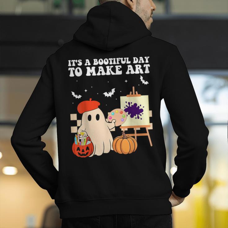 It's A Bootiful Day To Make Art Groovy Art Teacher Halloween Men's Hoodie Back Print, Groovy Teacher Hoodies, funny gift It's A Bootiful Day To Make Art Groovy Art Teacher Halloween Men's Hoodie Back Print, Groovy Teacher Hoodies, funny gift