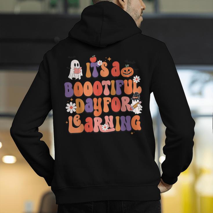 It's A Bootiful Day For Learning Cute Teacher Halloween Men's Hoodie Back Print, funny gift It's A Bootiful Day For Learning Cute Teacher Halloween Men's Hoodie Back Print, funny gift