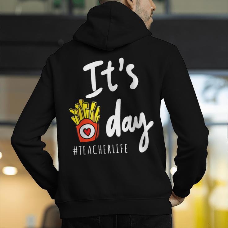 It's Fry Day Teacher Life Men's Hoodie Back Print, funny gift It's Fry Day Teacher Life Men's Hoodie Back Print, funny gift