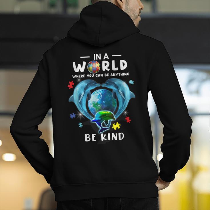 Be Kind Dolphin Autism Awareness Back To School Teacher Men Women Kids Men's Hoodie Back Print, funny gift Be Kind Dolphin Autism Awareness Back To School Teacher Men Women Kids Men's Hoodie Back Print, funny gift