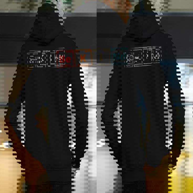 Be Kind Periodic Table Chemistry Teacher Scientist Kindness Men Women Girls Kids Men&#x27;s Hoodie Back Print, funny gift