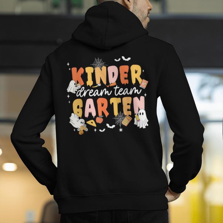 Kindergarten Dream Ghost Team Fall Halloween Spooky Teachers Men's Hoodie Back Print, funny gift Kindergarten Dream Ghost Team Fall Halloween Spooky Teachers Men's Hoodie Back Print, funny gift